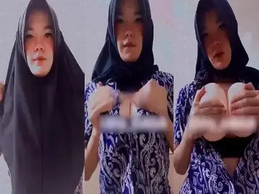Nabilah Hijab Toge Remas Toket Sendiri, Bokep Indo Viral poster